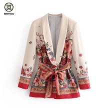 wholesale woman jacket custom make print polyester blazer woman